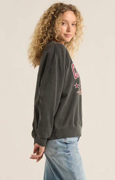 Z SUPPLY CALI BEAR SWEATSHIRT BLACK SAND