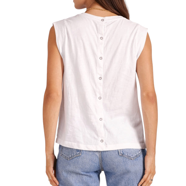 BOBI SNAP BACK MUSCLE TEE WHITE
