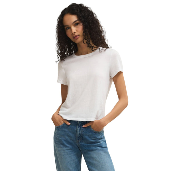 Z SUPPLY JUNIE COTTON TEE WHITE