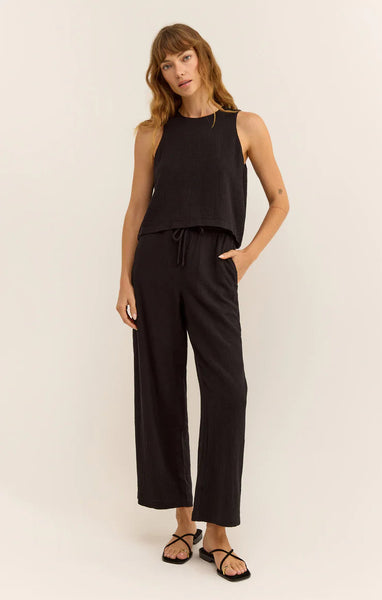 Z SUPPLY BONDI GAUZE PANT BLACK