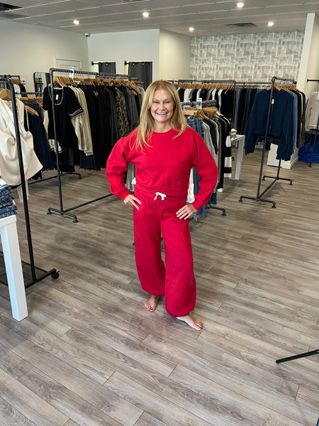 VINTAGE HAVANA SCARLET FLEECE JOGGER STAR APPLIQUE