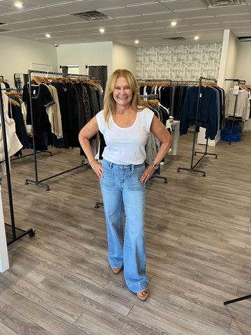 FLYING MONKEY HIGH RISE TROUSER JEANS DEVIN