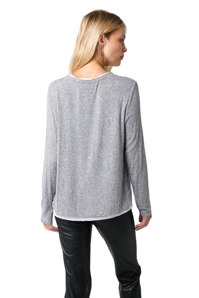 OLIVACEOUS ILLUSION CREW NECK GREY WHITE