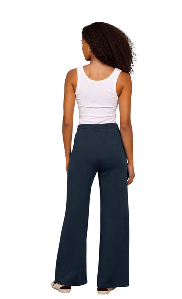 VINTAGE HAVANA CLOUD FLEECE WIDE LEG PANT MISTY BLUE