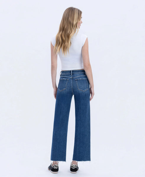 FLYING MONKEY HIGH RISE TROUSER PRESS WIDE LEG JEANS REMY