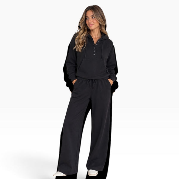 VINTAGE HAVANA BLACK LUXE CLOUD WIDE LEG PANT
