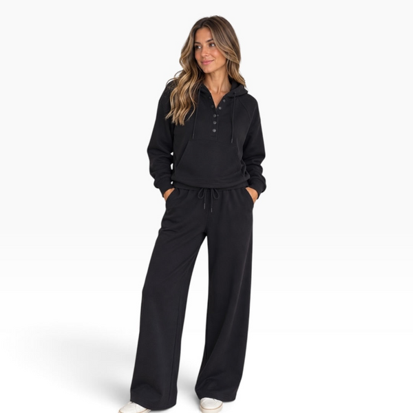 VINTAGE HAVANA BLACK LUXE CLOUD WIDE LEG PANT