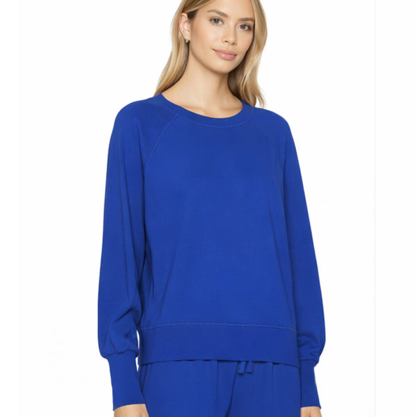 BOBI CLASSIC RAGLAN PULLOVER COBALT BLUE