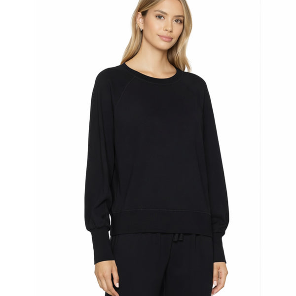 BOBI CLASSIC RAGLAN PULLOVER BLACK