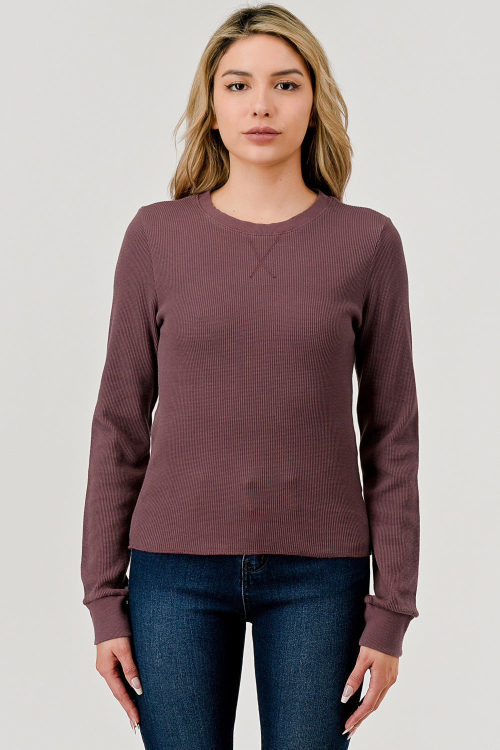 HASHTTAG VINTAGE WASH THERMAL RAISIN