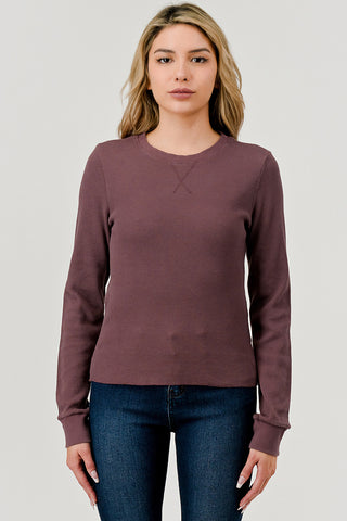 HASHTTAG VINTAGE WASH THERMAL RAISIN