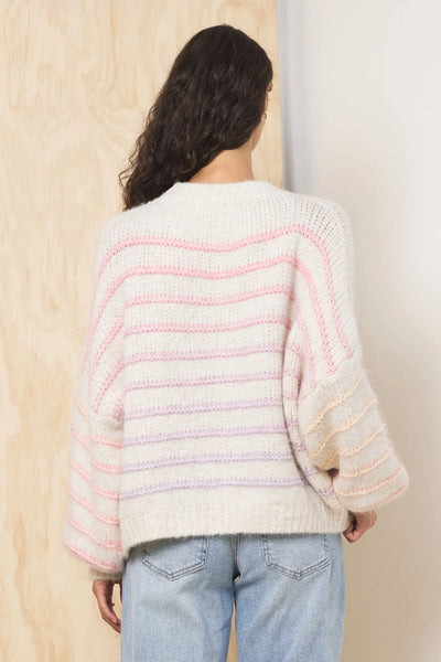 VINTAGE HAVANA ECRU OMBRE STRIPED SWEATER