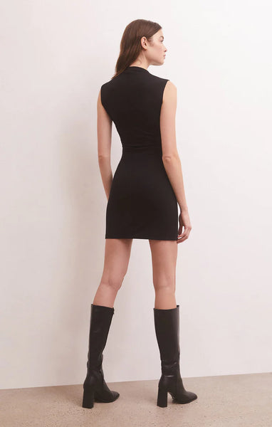 Z SUPPLY TATUM MINI DRESS BLACK FINAL SALE