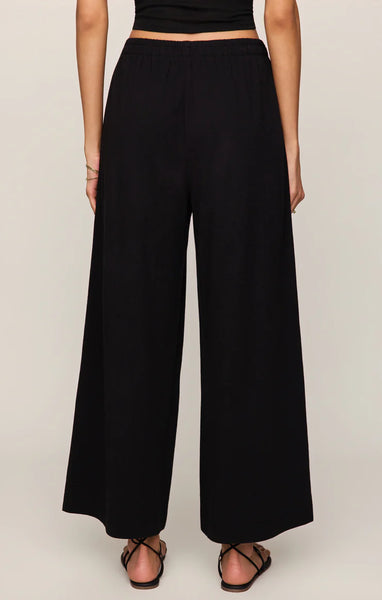 Z SUPPLY SCOUT JERSEY CROP FLARE TRUE BLACK