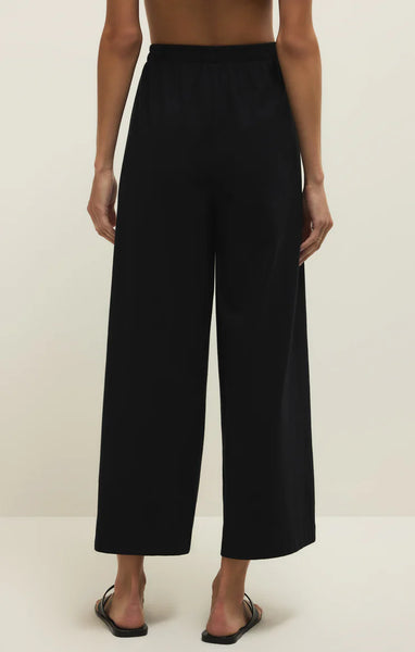 Z SUPPLY SCOUT JERSEY CROP FLARE TRUE BLACK