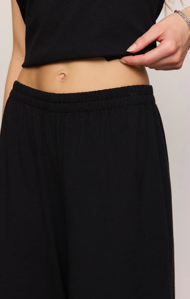 Z SUPPLY SCOUT JERSEY CROP FLARE TRUE BLACK