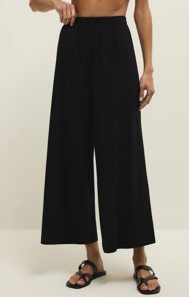Z SUPPLY SCOUT JERSEY CROP FLARE TRUE BLACK