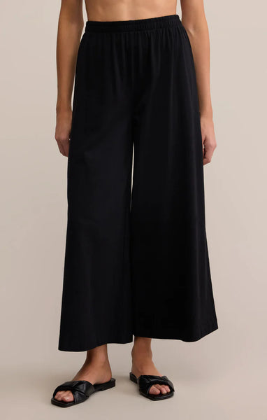 Z SUPPLY SCOUT JERSEY CROP FLARE TRUE BLACK