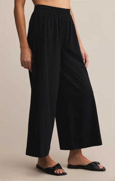 Z SUPPLY SCOUT JERSEY CROP FLARE TRUE BLACK
