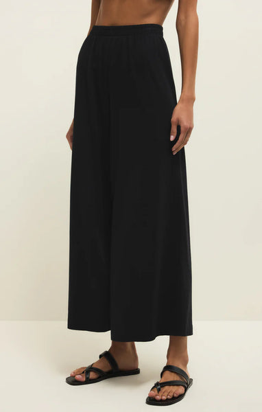 Z SUPPLY SCOUT JERSEY CROP FLARE TRUE BLACK