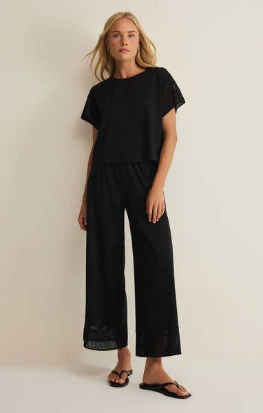 Z SUPPLY BANYAN CROCHET PANT BLACK
