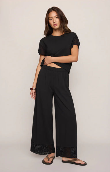 Z SUPPLY BANYAN CROCHET PANT BLACK