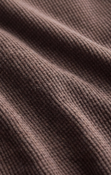 Z SUPPLY ARLET MINI THERMAL TOP DARK CHOCOLATE