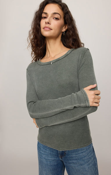 Z SUPPLY ARLET MINI THERMAL TOP MONSTERA