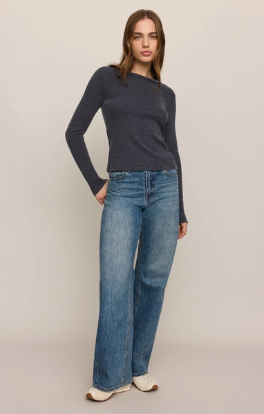 Z SUPPLY ARLET MINI THERMAL TOP OXFORD BLUE
