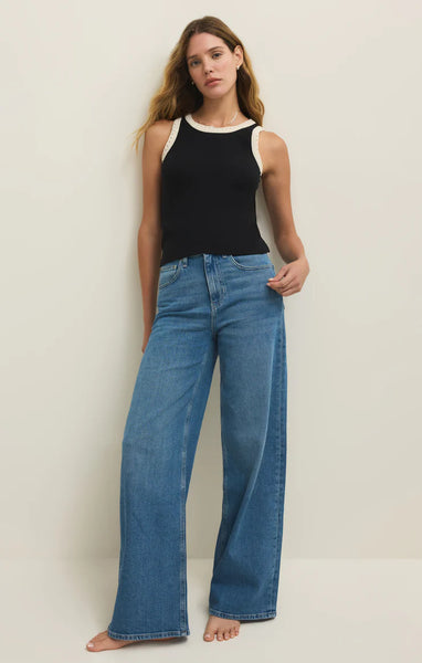 Z SUPPLY CLARKE RIB TANK BLACK