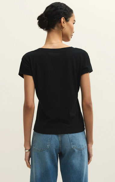 Z SUPPLY MODERN V NECK TEE BLACK
