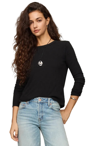 Z SUPPLY JUNIE LONG SLEEVE TEE BLACK