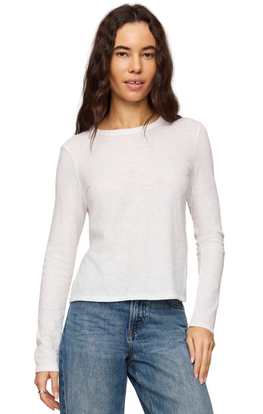 Z SUPPLY JUNIE LONG SLEEVE TEE WHITE