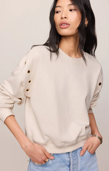 Z SUPPLY AXEL GROMMET SWEATSHIRT SANDSTONE