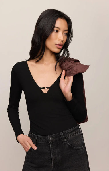 Z SUPPLY GINGER BODYSUIT BLACK