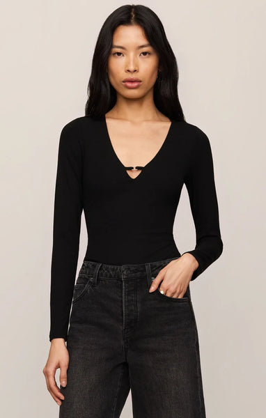 Z SUPPLY GINGER BODYSUIT BLACK