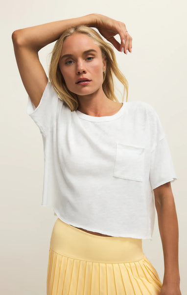 Z SUPPLY EVERYDAY POCKET TEE WHITE