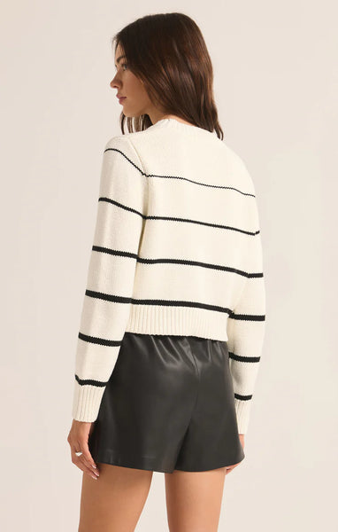 Z SUPPLY MILAN STRIPED SWEATER IN NATURAL