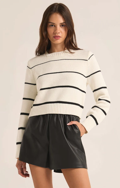 Z SUPPLY MILAN STRIPED SWEATER IN NATURAL