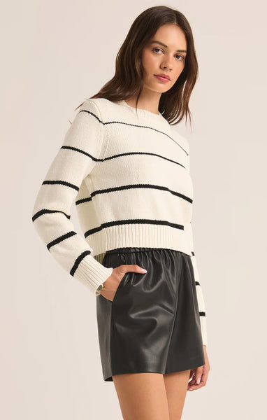 Z SUPPLY MILAN STRIPED SWEATER IN NATURAL