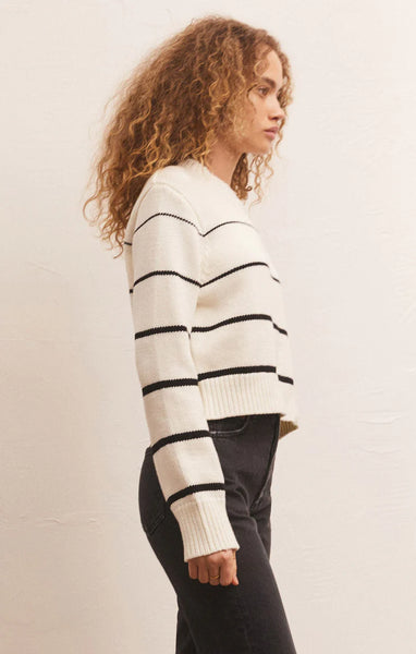 Z SUPPLY MILAN STRIPED SWEATER IN NATURAL