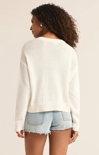 Z SUPPLY SIENNA LOCAL SWEATER WHITE