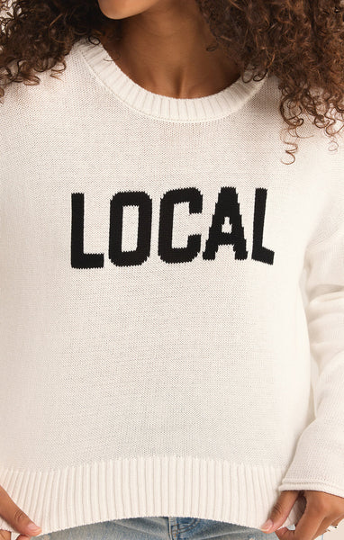 Z SUPPLY SIENNA LOCAL SWEATER WHITE