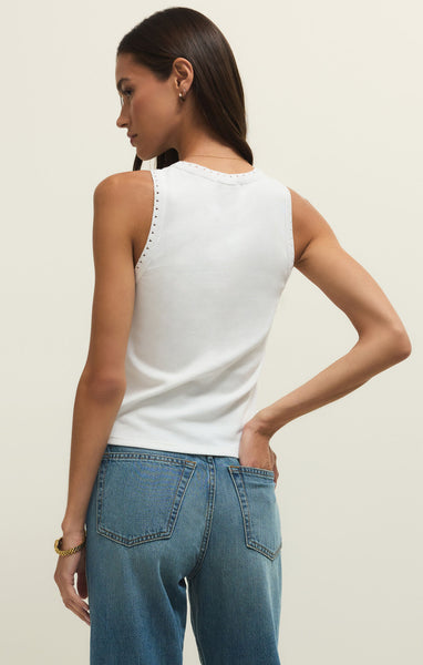Z SUPPLY CLARKE RIB TANK WHITE