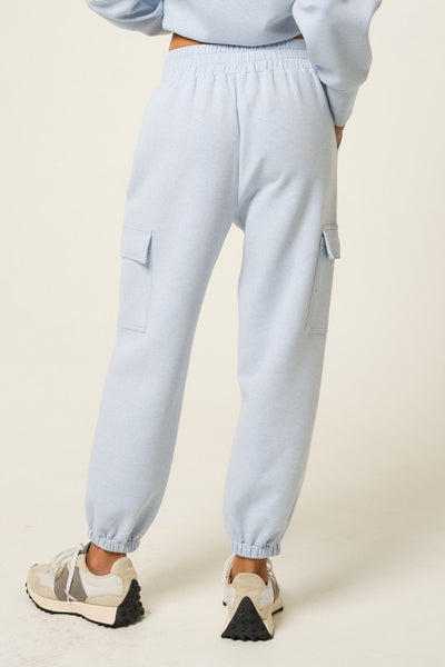 SOFT STRETCH CUFFED JOGGERS LT BABY BLUE