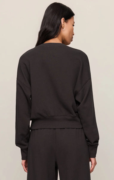 Z SUPPLY CLUBHOUSE SWEATSHIRT ASH BLACK