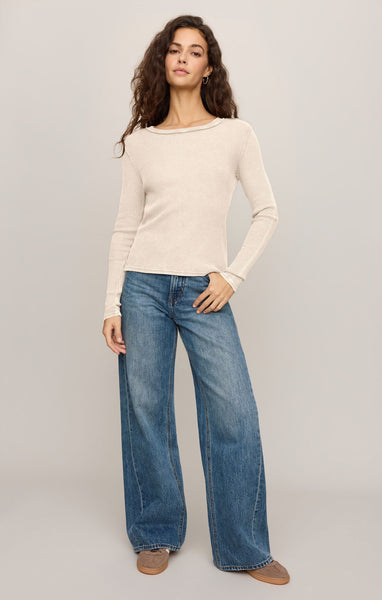 Z SUPPLY ARLET MINI THERMAL TOP SOFT ECRU