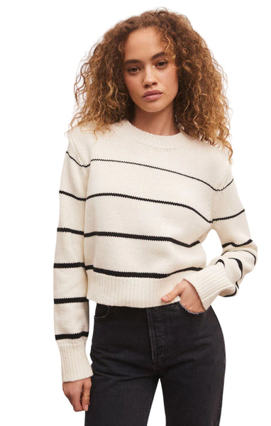 Z SUPPLY MILAN STRIPED SWEATER IN NATURAL