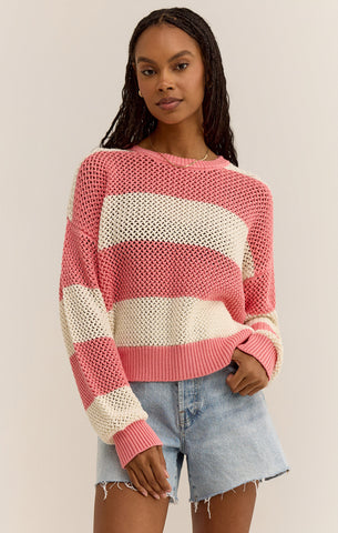 Z SUPPLY BROADBEACH STRIPED SWEATER STARFISH