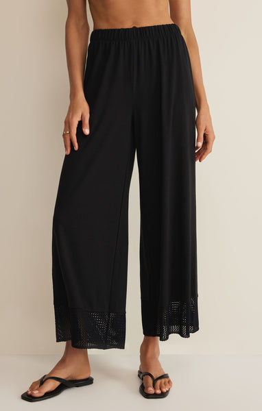 Z SUPPLY BANYAN CROCHET PANT BLACK